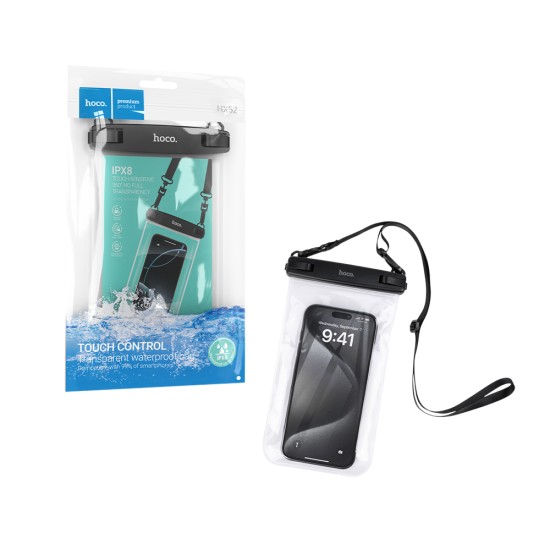 Capa Impermeável Hoco HX52 para Todos os Modelos Transparente 